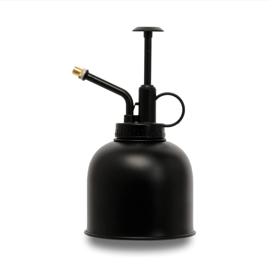 Plant Mister - Waterer - Stainless Steel Gardening Sprinkler - Matte Black - ↑ 15.5 Cm