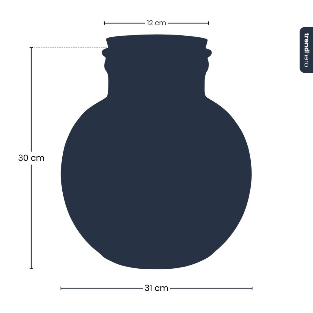 Bottle ‘Bolder Bob’ - Recycled Glass Ø 30 Cm ↑ 31 Cm