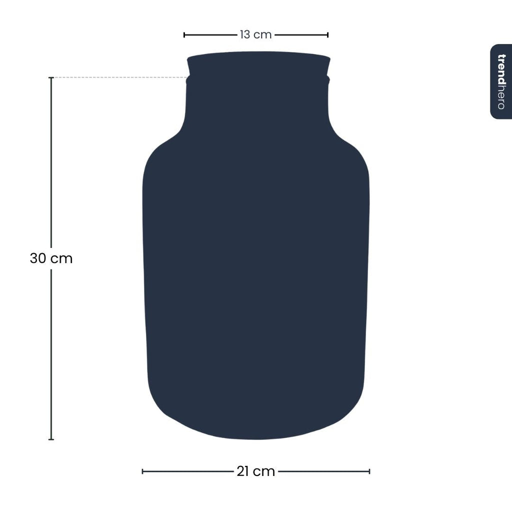 Terrarium Bottle 'Milky' With Led-Lighting - Closed Terrarium Ø 21 Cm ↑ 30 Cm
