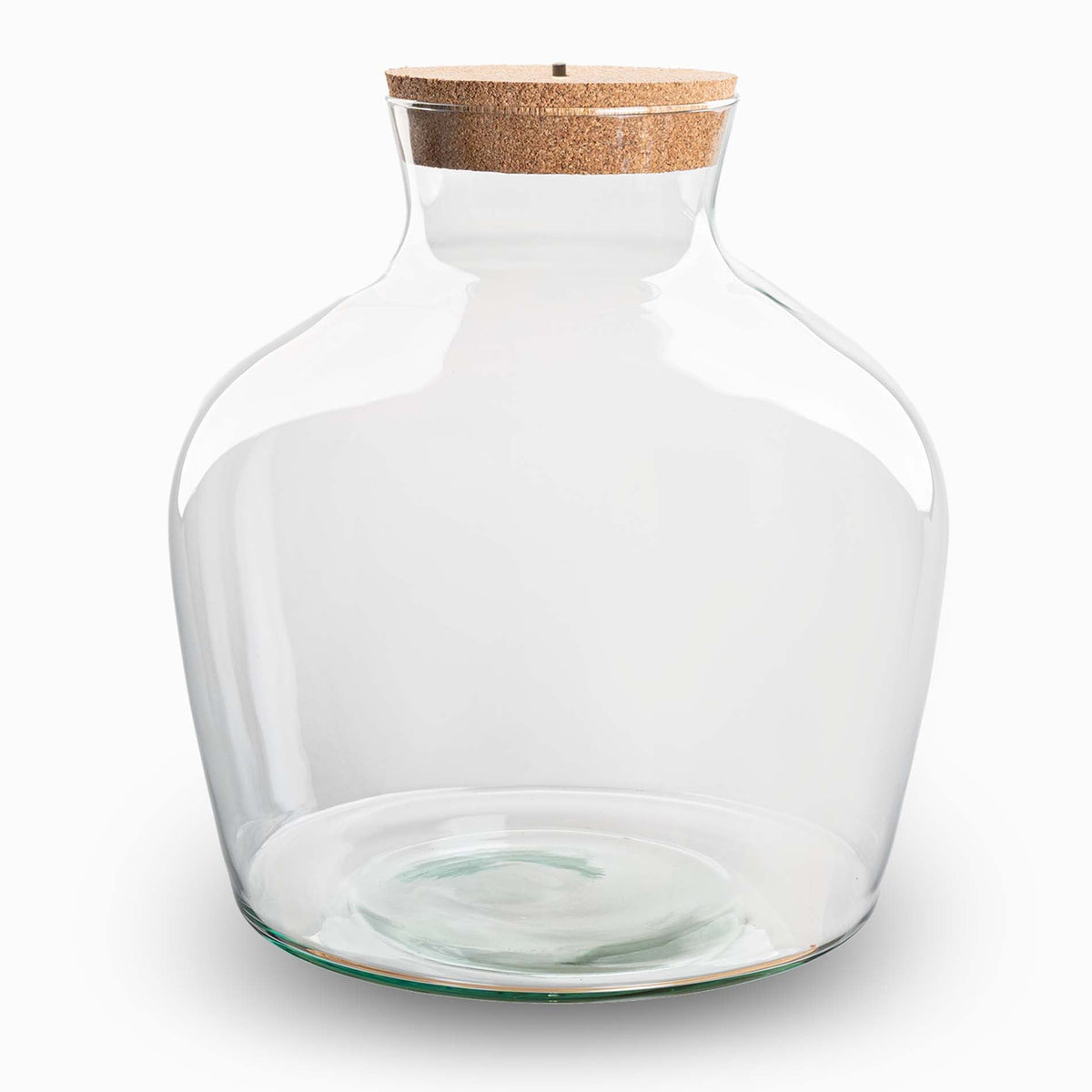 Terrarium Bottle 'Fat Joe' - Incl. Led Cork - Closed Terrarium  Ø 29 Cm ↑ 30 Cm